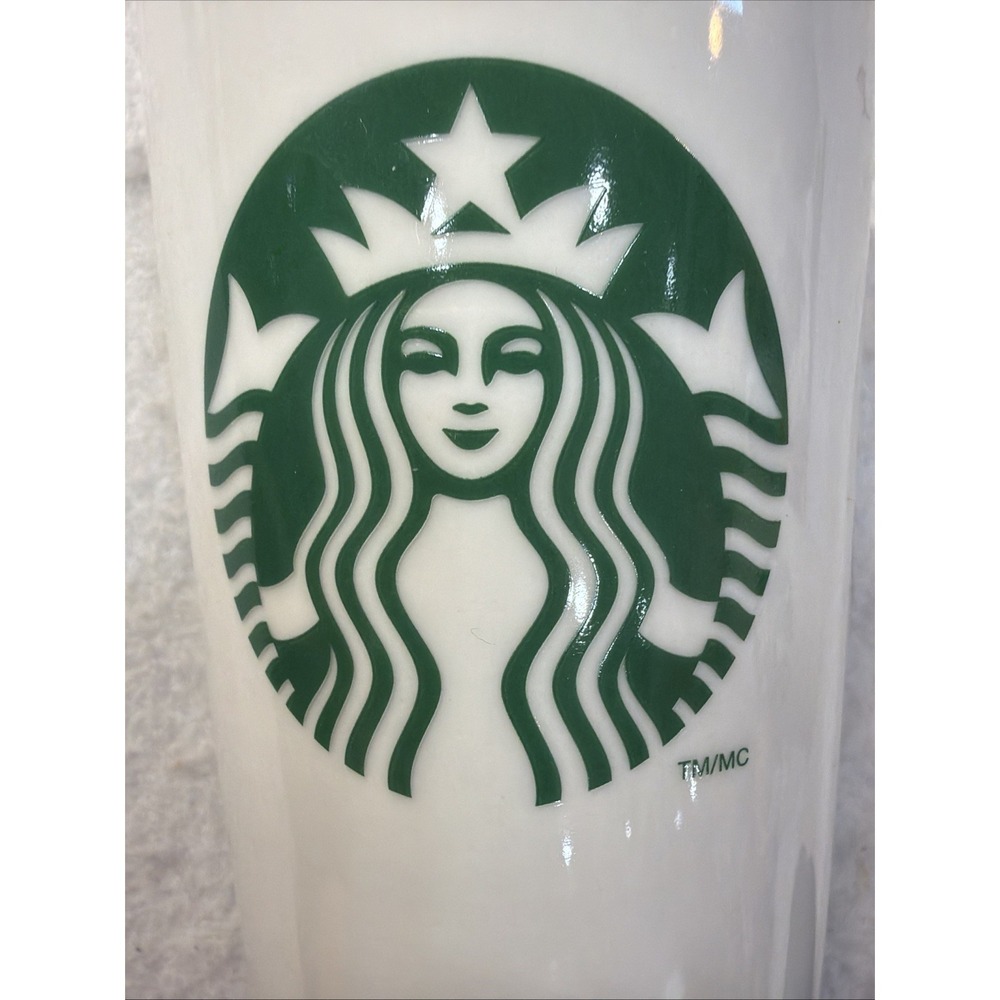 Starbucks Coffee White Ceramic Tall Travel Tumbler Mug Cup 2011 WITH Lid 12oz 24 - Picture 4 of 9